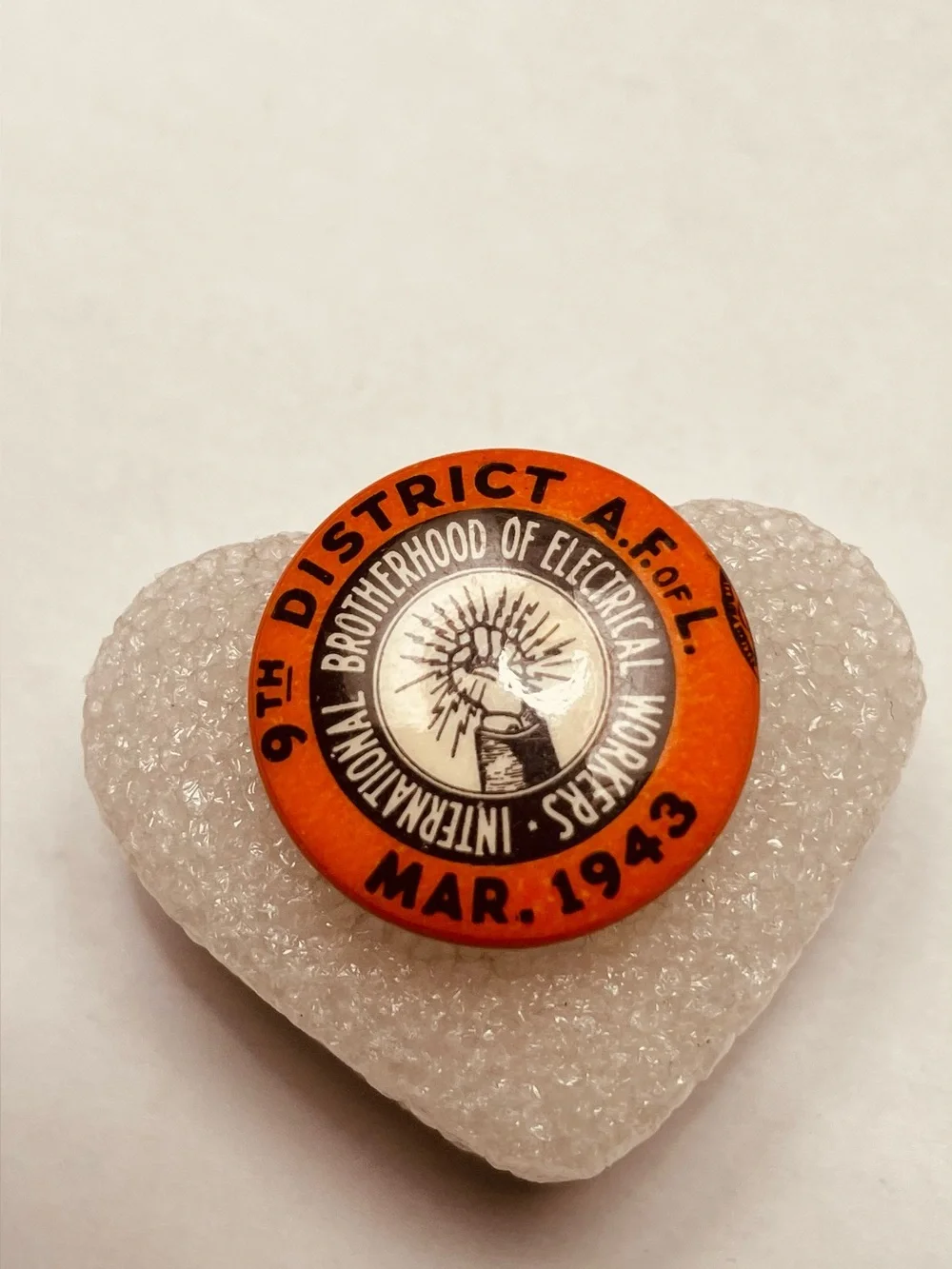 Vintage Orange '9th District A.F. of L.' Commemorative Pin